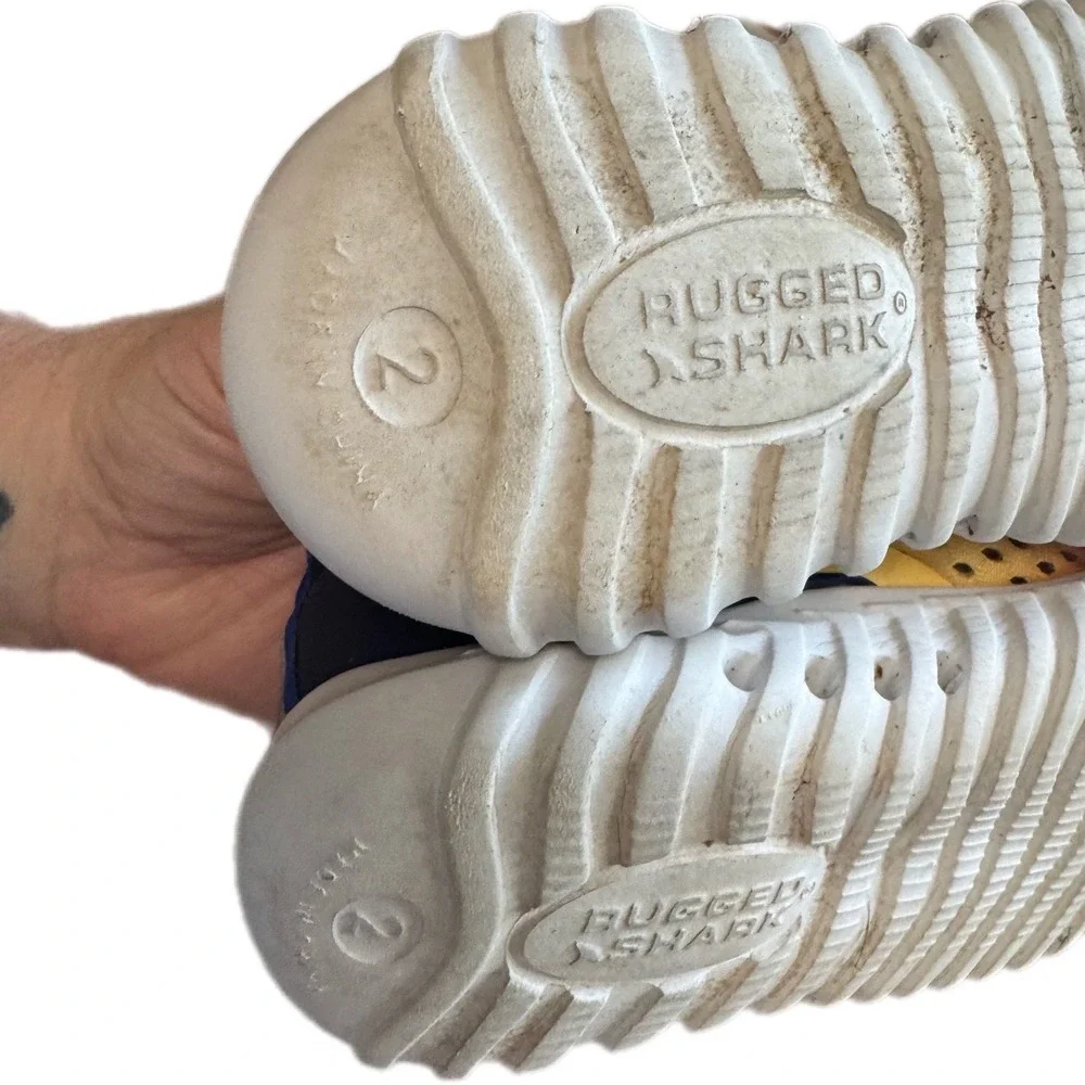 Rugged Shark Water Shoes Kids Size 2 Multicolor Excellent Sunset Mesh Slip On